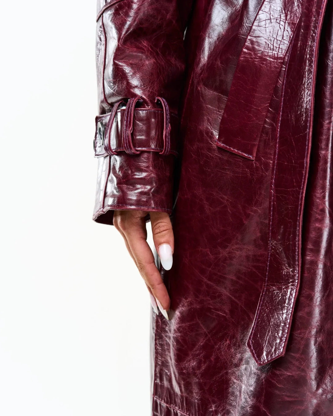 Unbreakable Burgundy Leather Coat