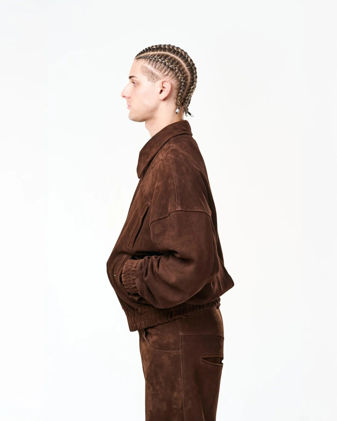 RAAS Brown Luxury Suede Bomber