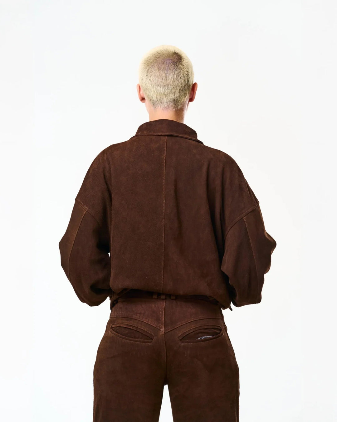 RAAS Brown Luxury Suede Bomber