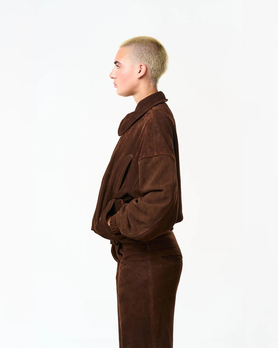 RAAS Brown Luxury Suede Bomber