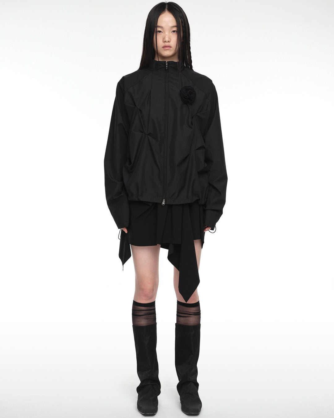 FLOW DRAPING SHORTS BLACK