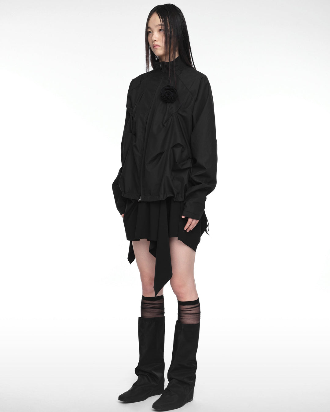 FLOW DRAPING SHORTS BLACK