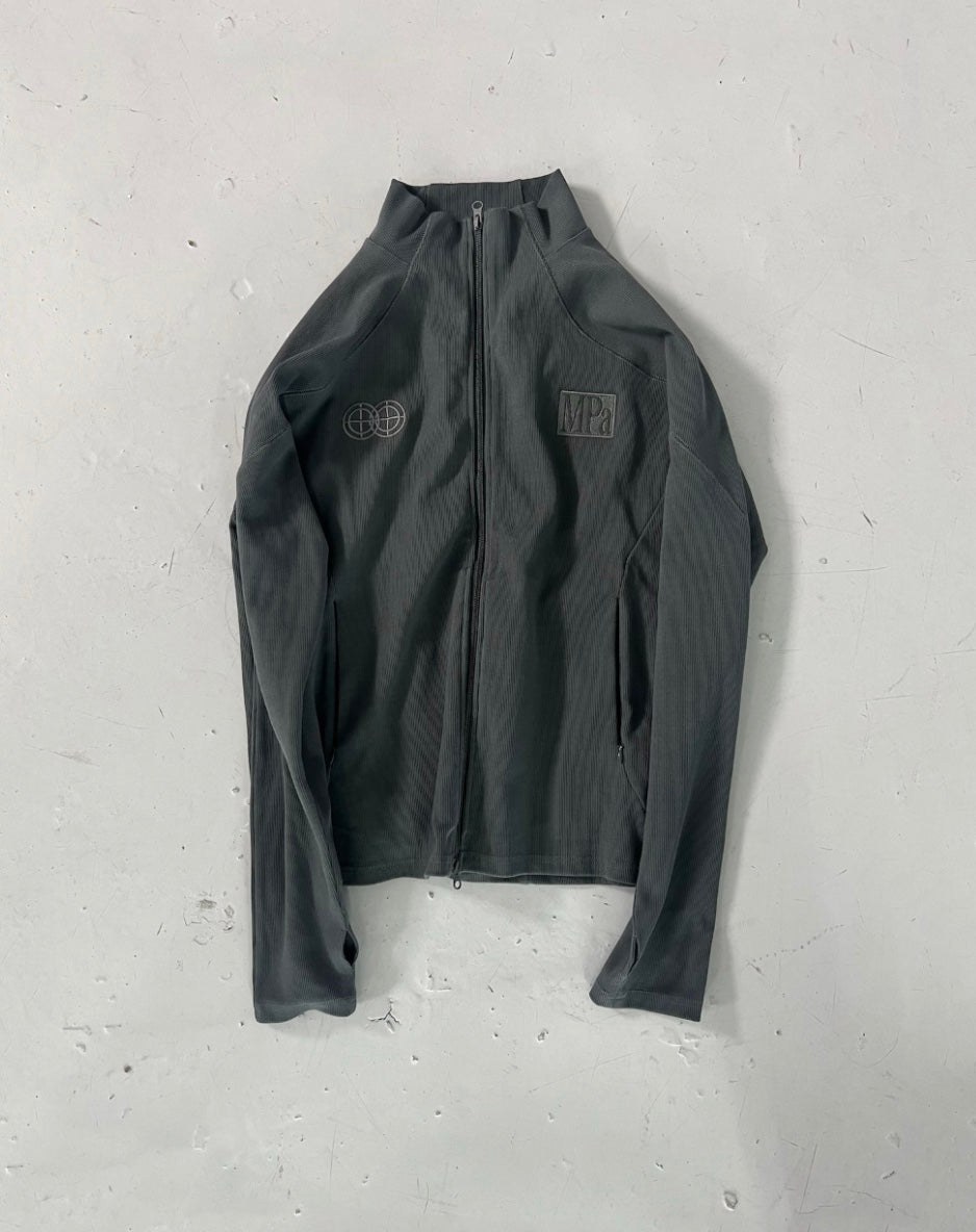 Ribbed Zip Jacket ( charcoal )
