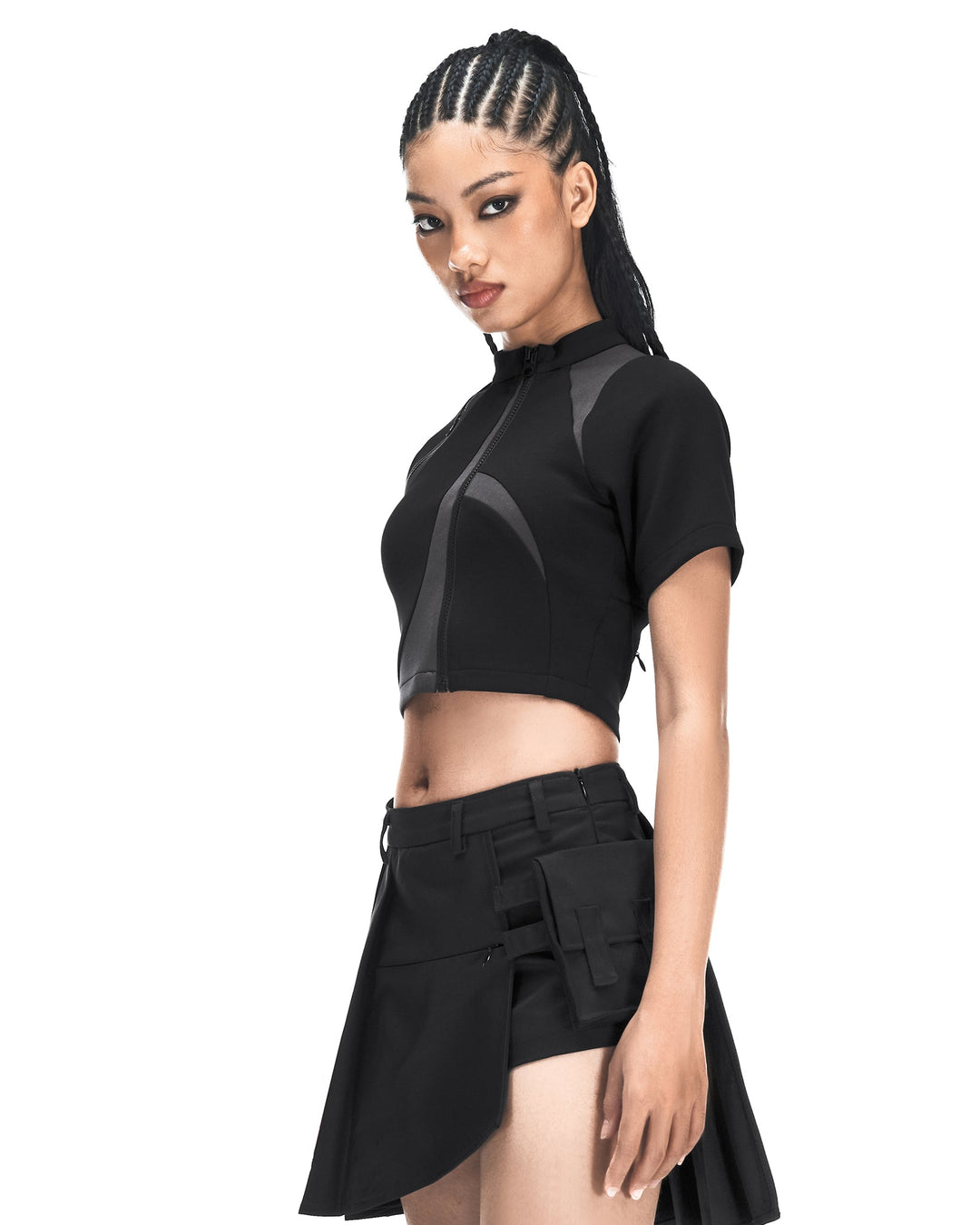 M.X CROPPED SHIRT (BLACK)
