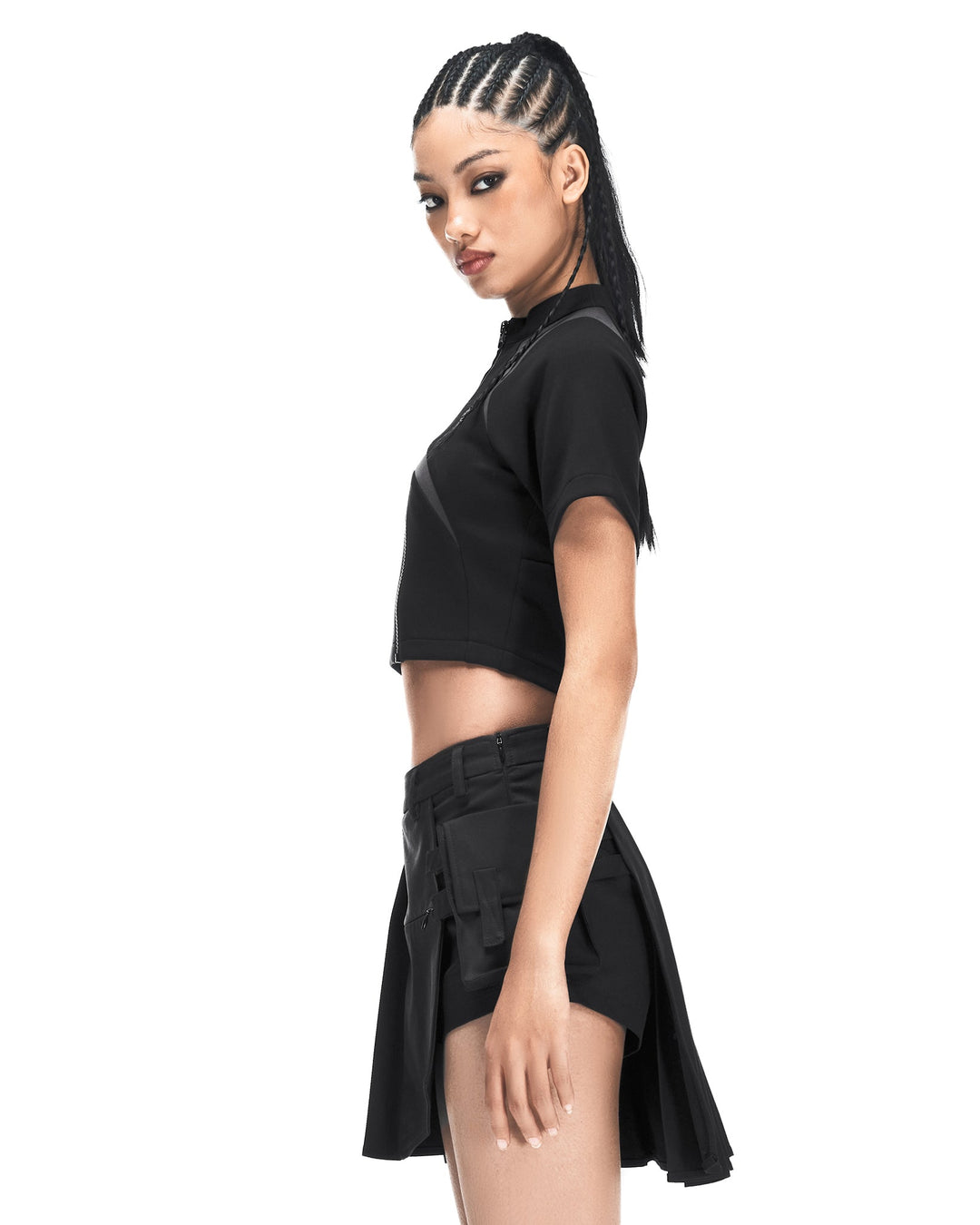 M.X CROPPED SHIRT (BLACK)