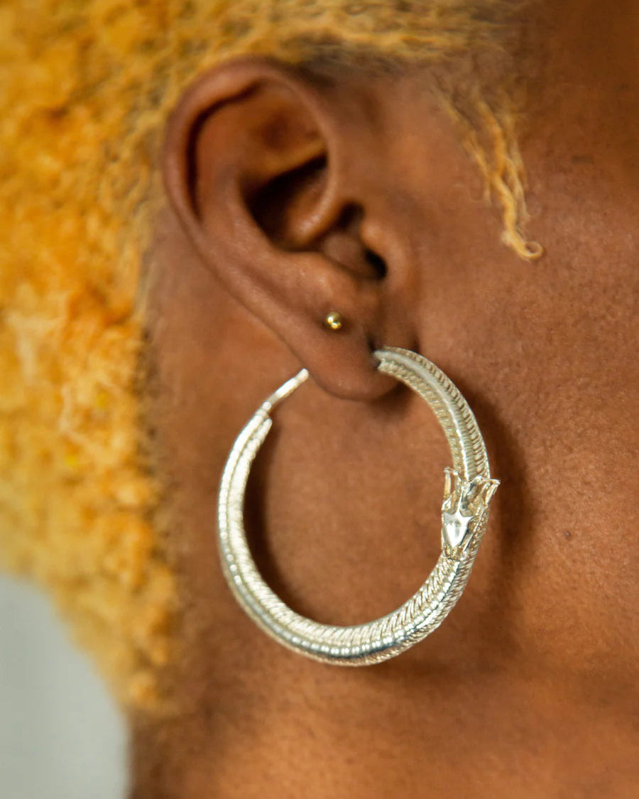 SNAKE HOOPS SILVER