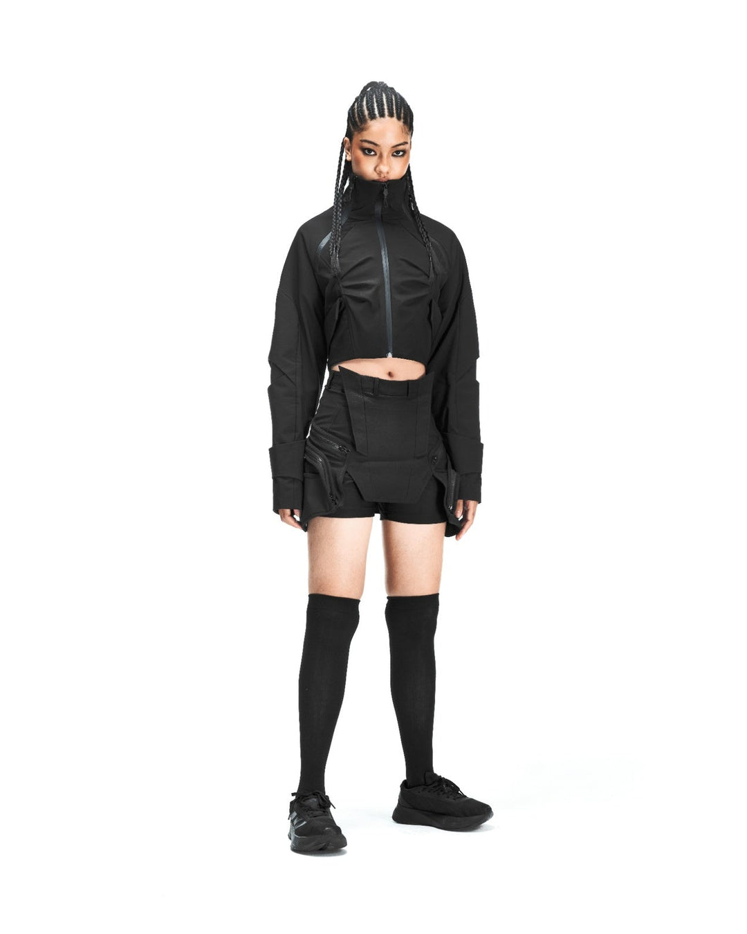 XIRVA CROPPED JACKET (Black)