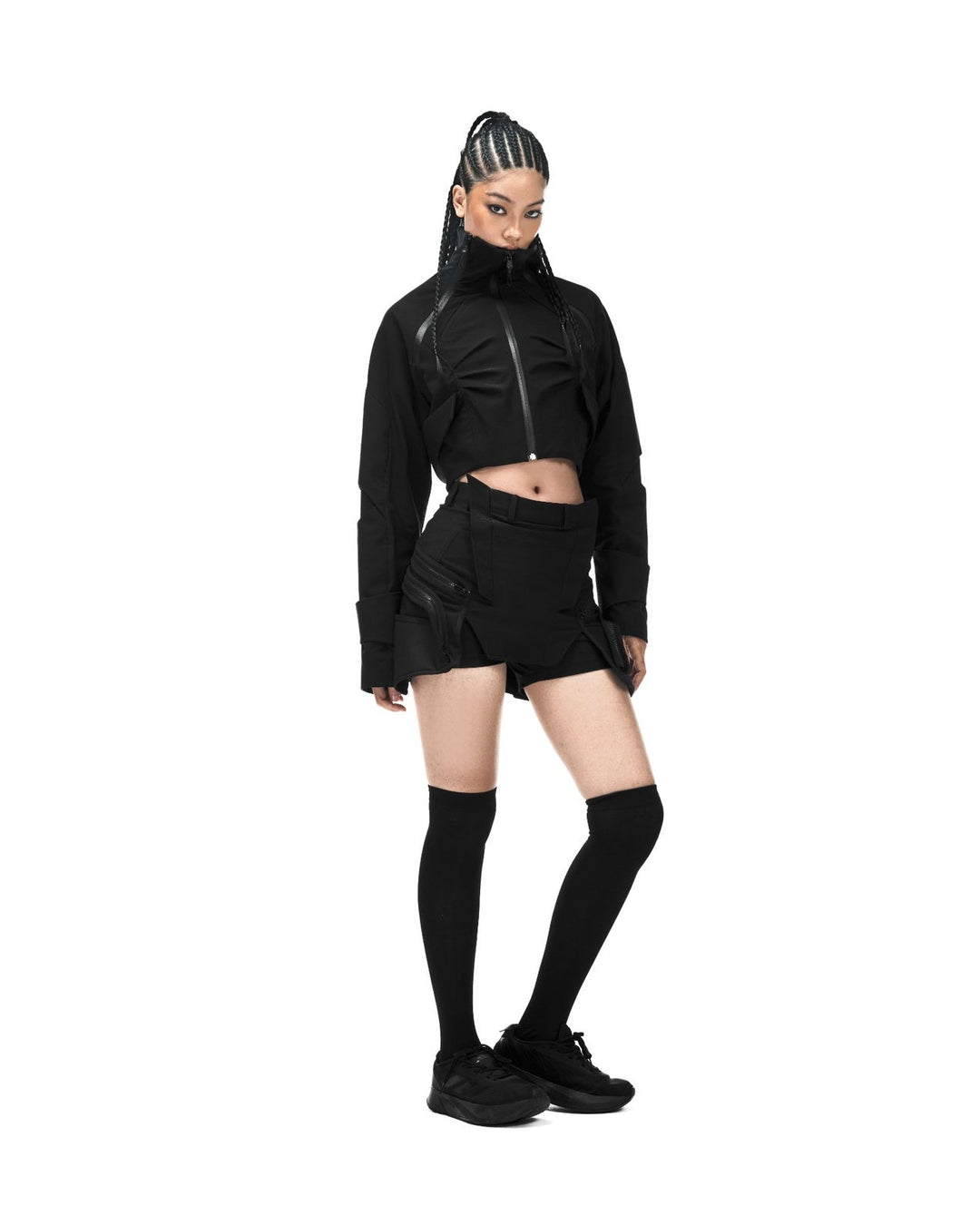 XIRVA CROPPED JACKET (Black)