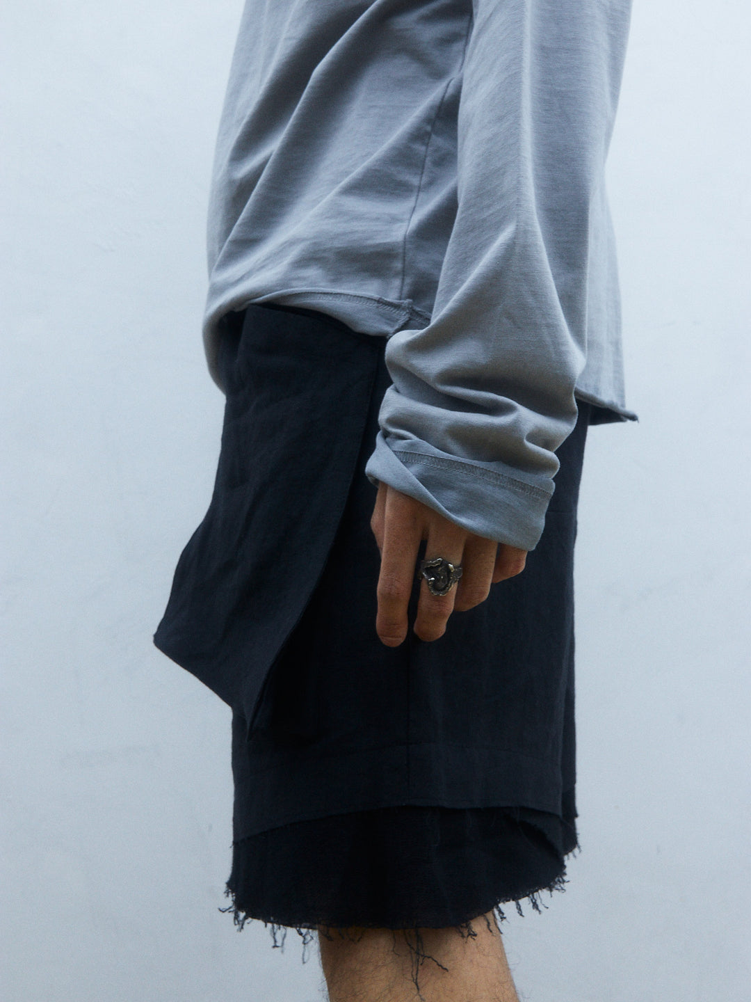 25SS HEMP WAIST BELT CARGO SHORTS