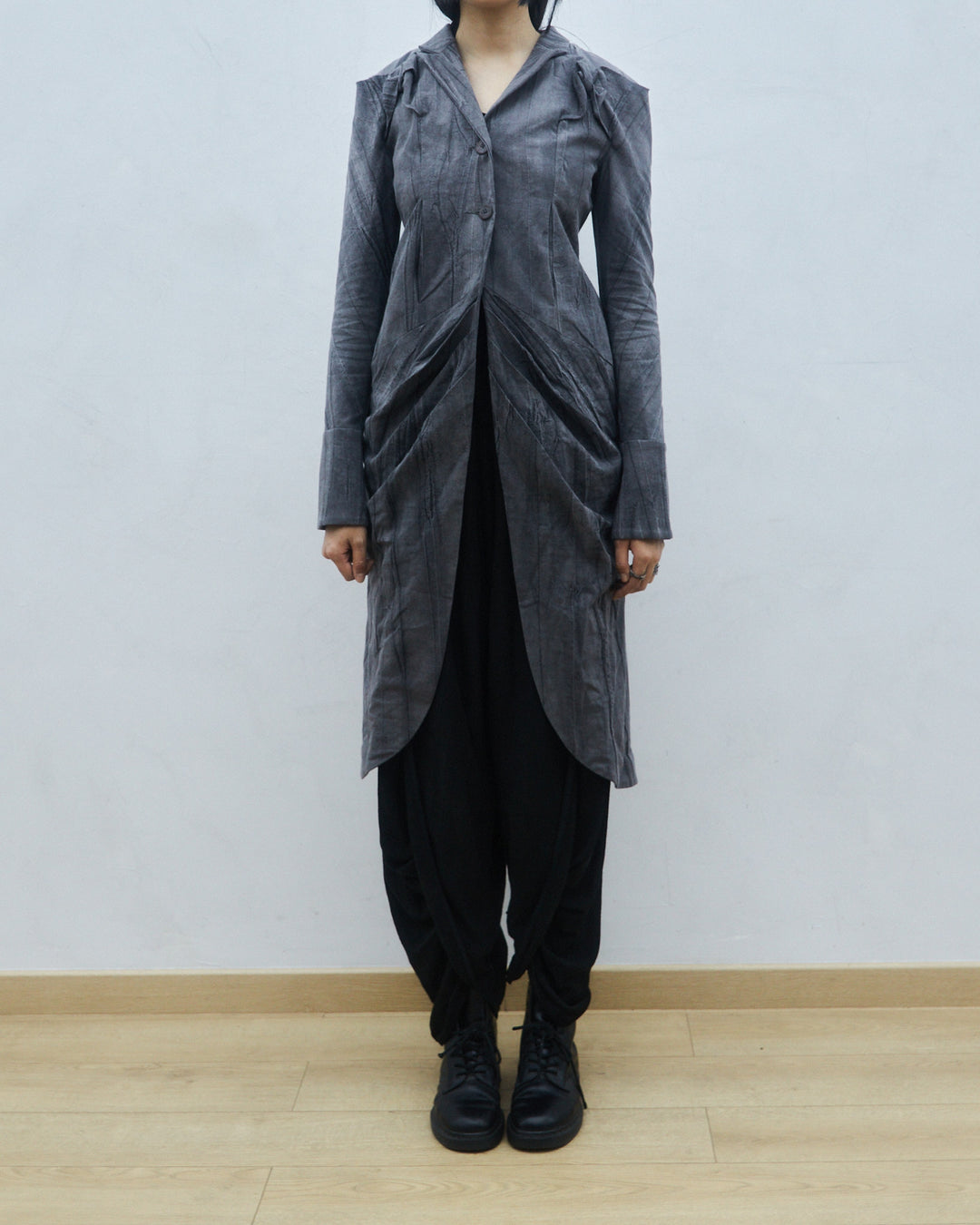 25SS HAND DYED STICHED FITTED COAT