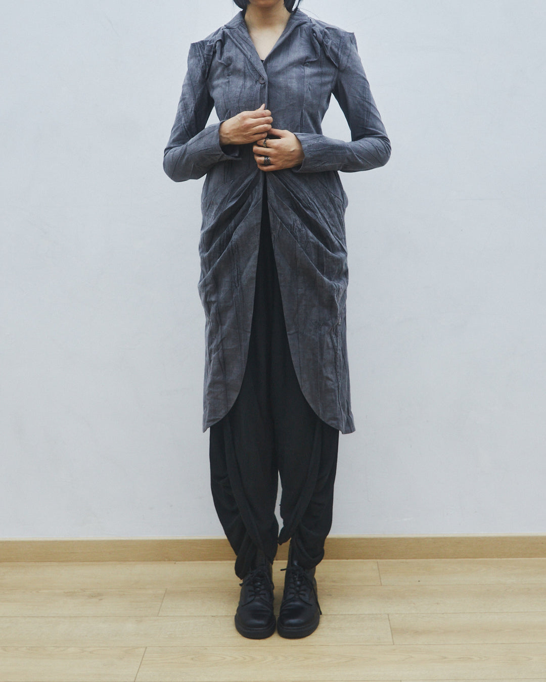 25SS HAND DYED STICHED FITTED COAT