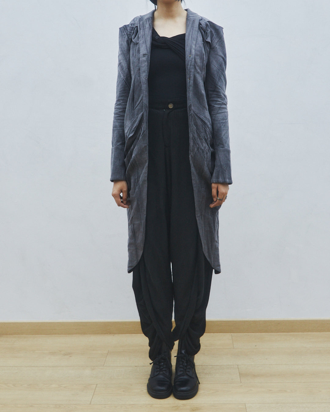 25SS HAND DYED STICHED FITTED COAT