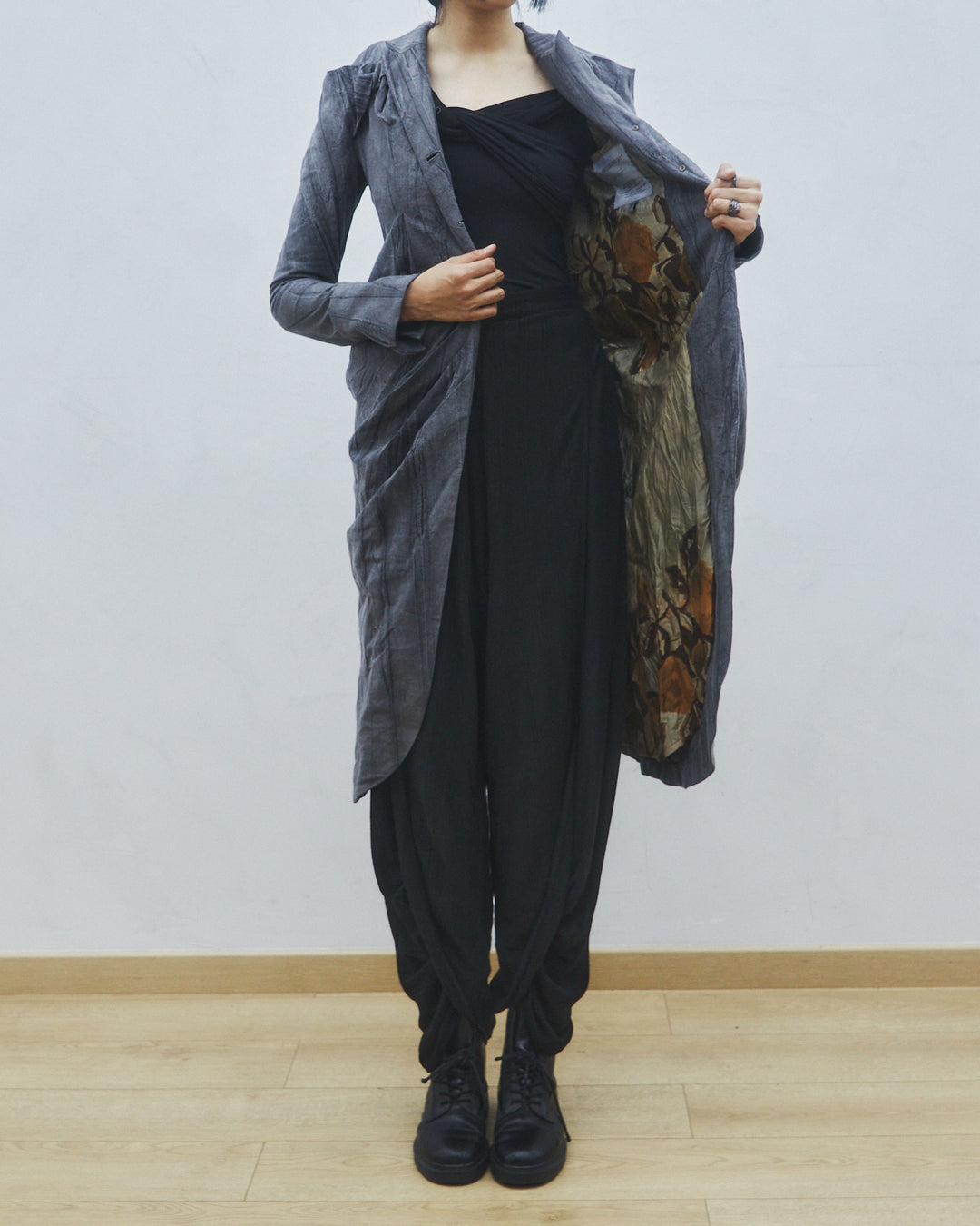 25SS HAND DYED STICHED FITTED COAT