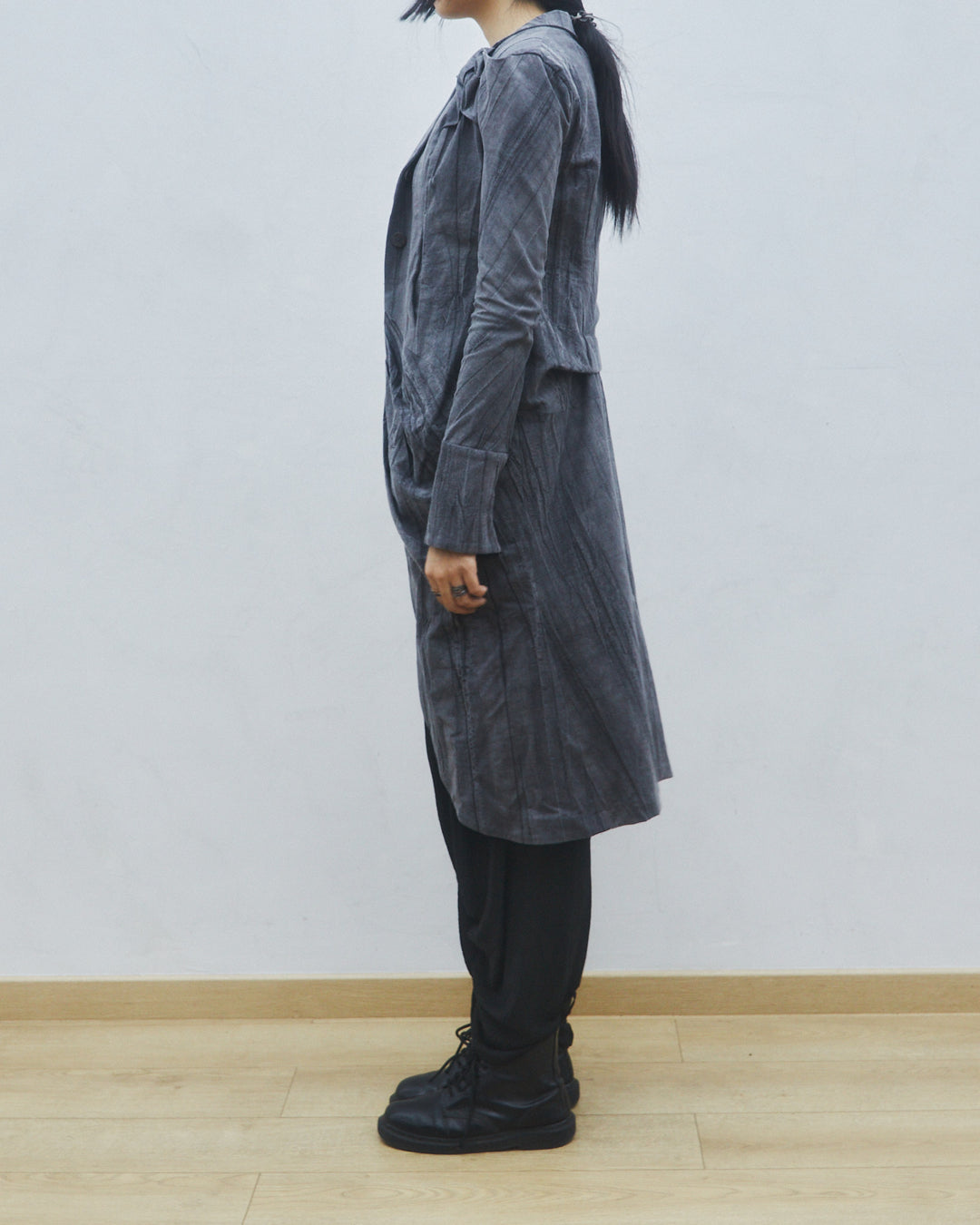 25SS HAND DYED STICHED FITTED COAT