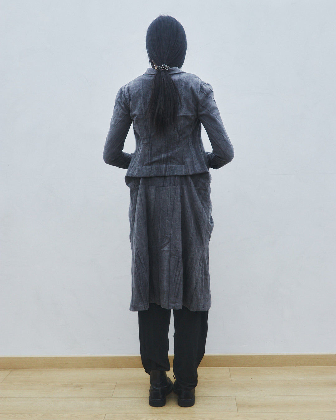 25SS HAND DYED STICHED FITTED COAT