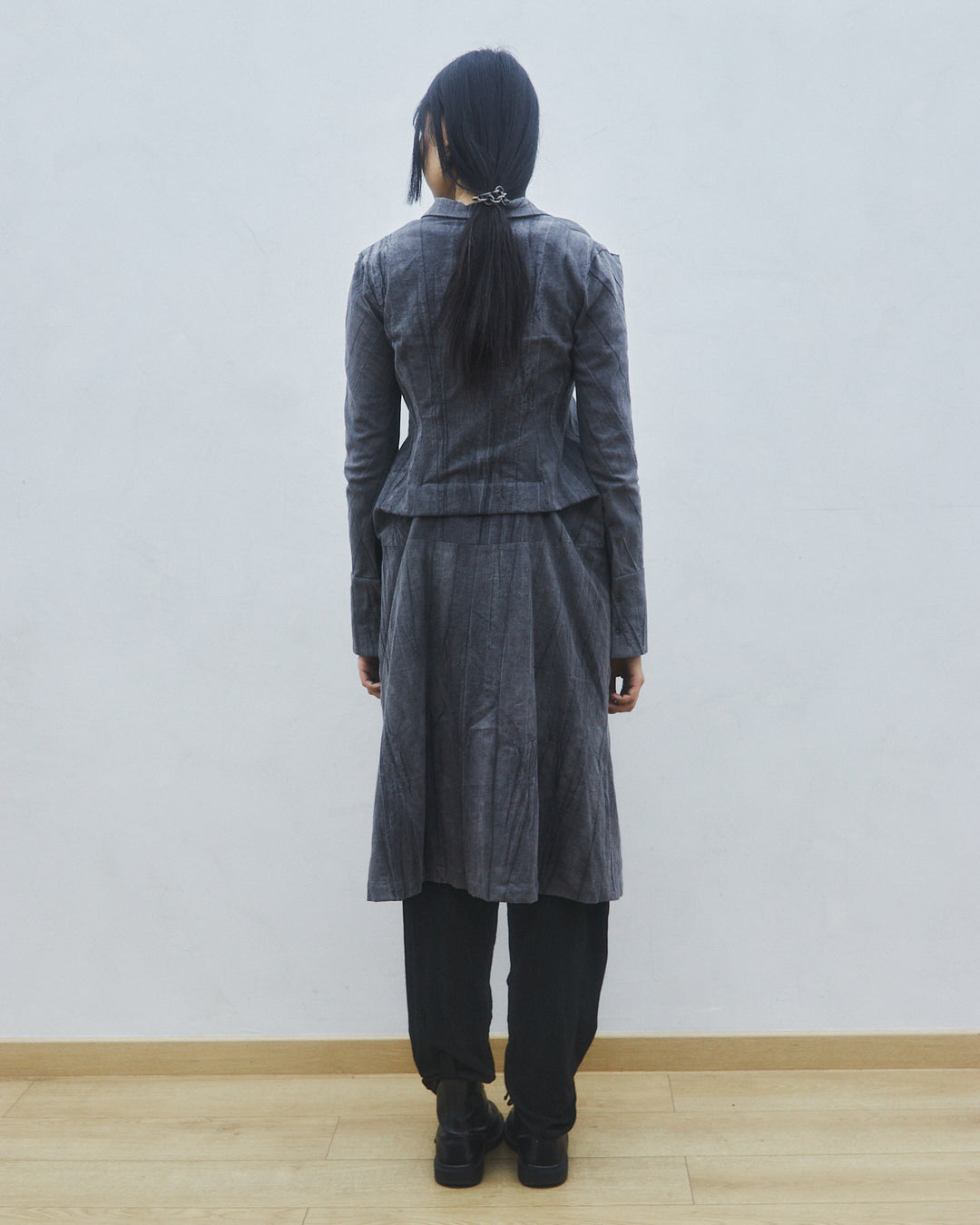25SS HAND DYED STICHED FITTED COAT