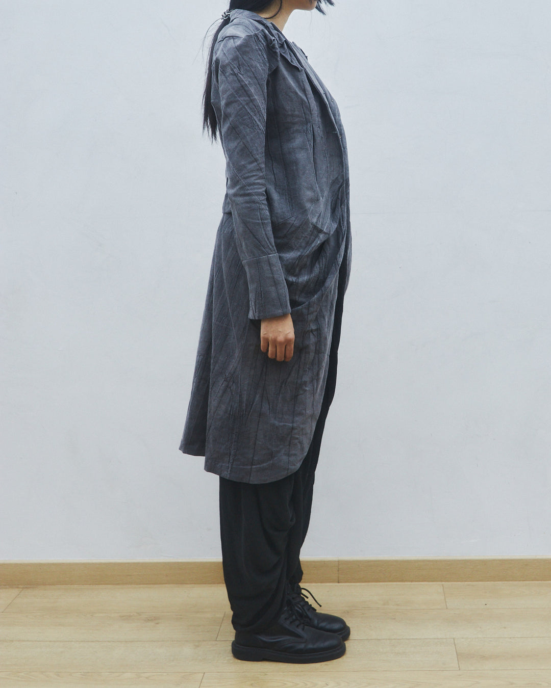 25SS HAND DYED STICHED FITTED COAT