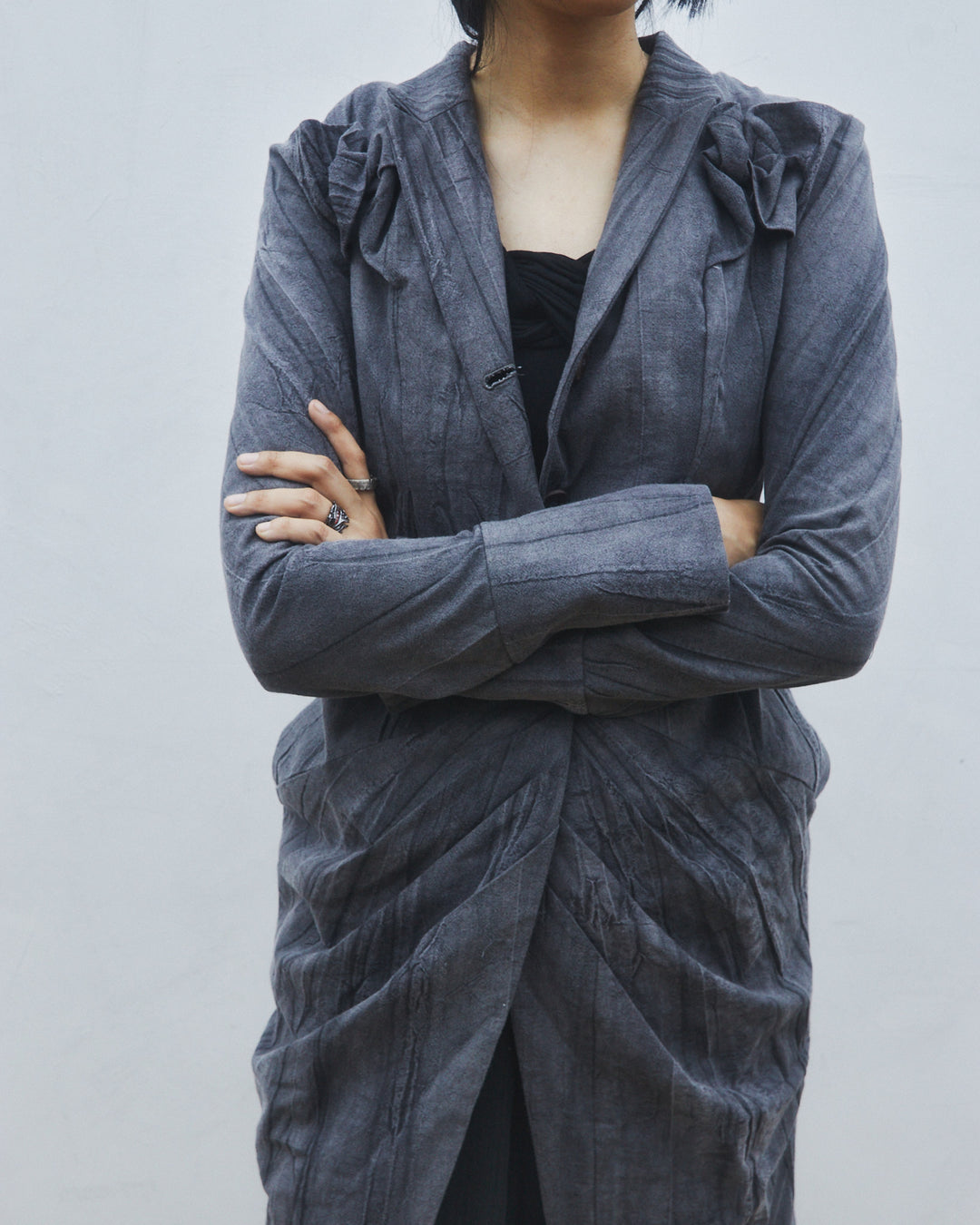 25SS HAND DYED STICHED FITTED COAT