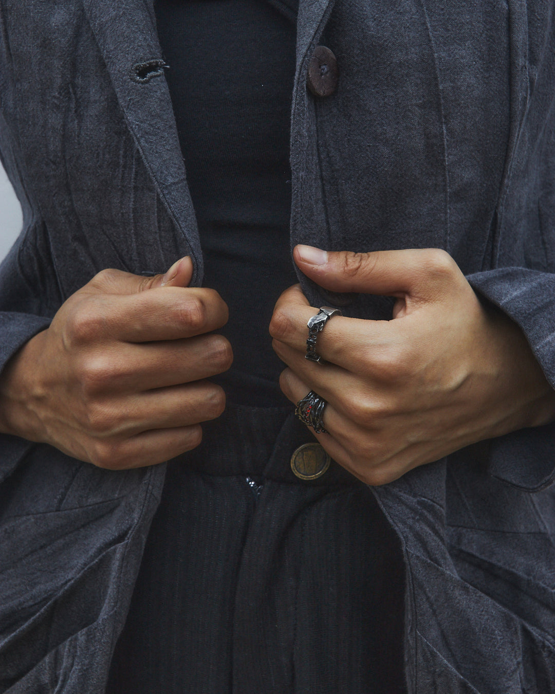 25SS HAND DYED STICHED FITTED COAT