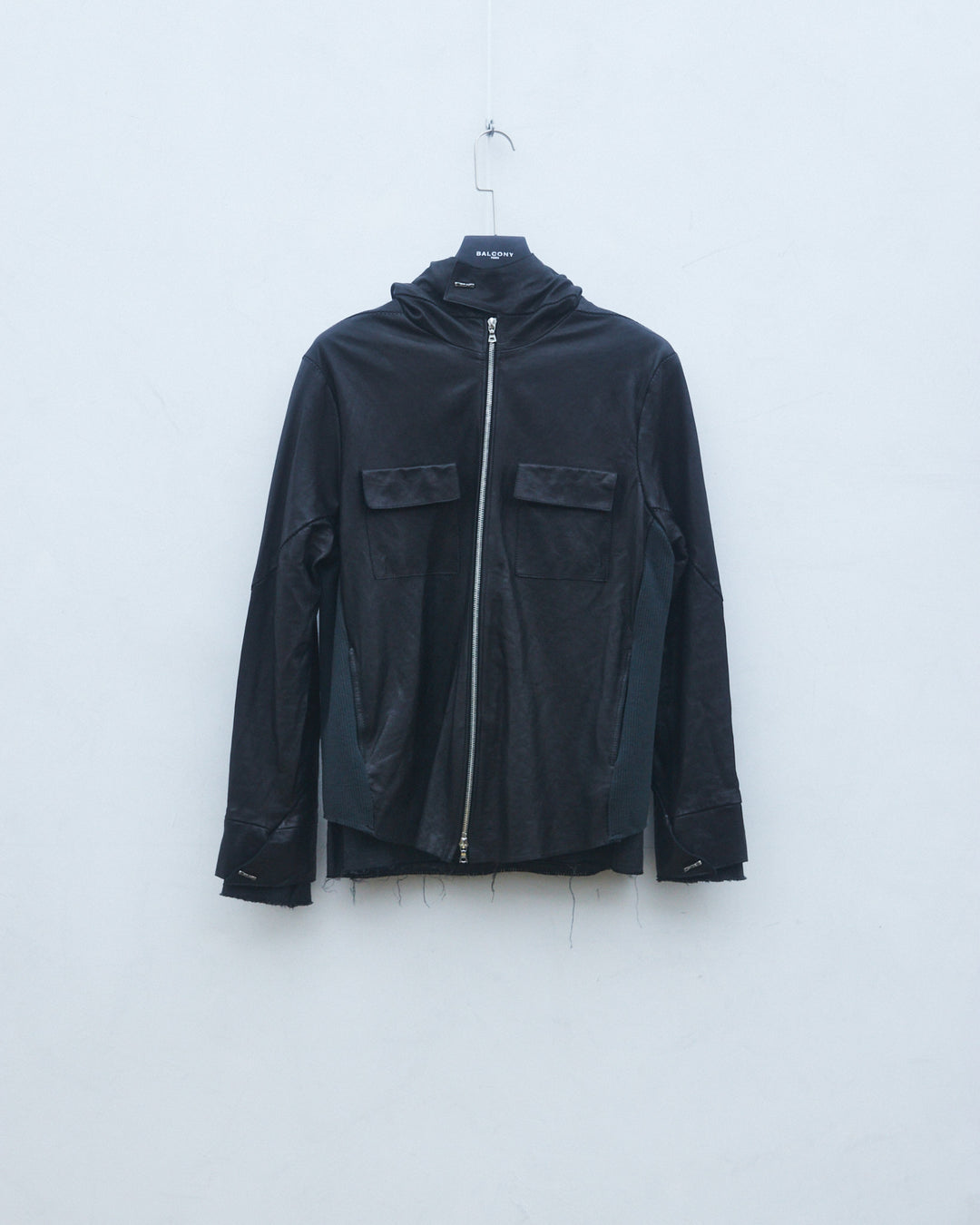 Hoodie Leather Jacket