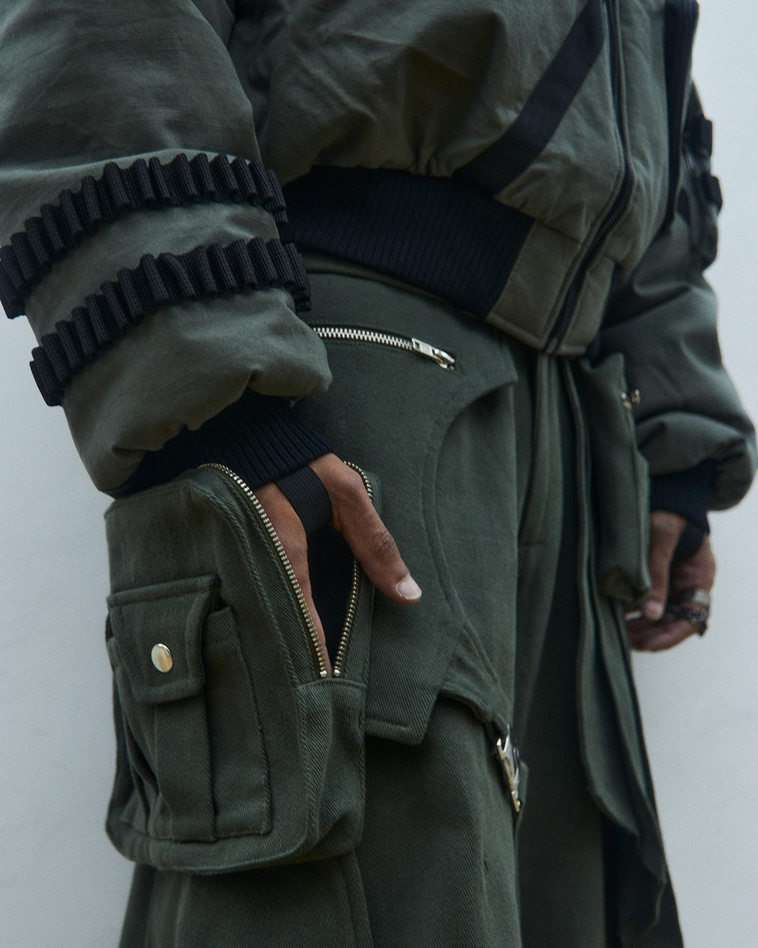 ACX'GEAR LAYERED SKIRT PANTS (Plus ver. / Olive)