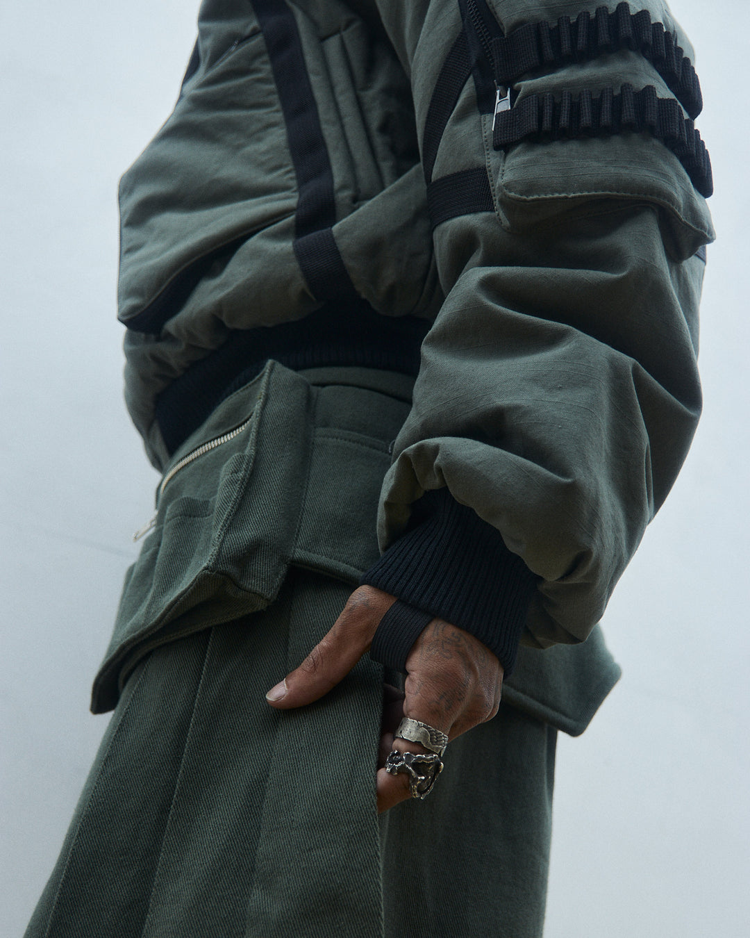 ACX'GEAR LAYERED SKIRT PANTS (Plus ver. / Olive)