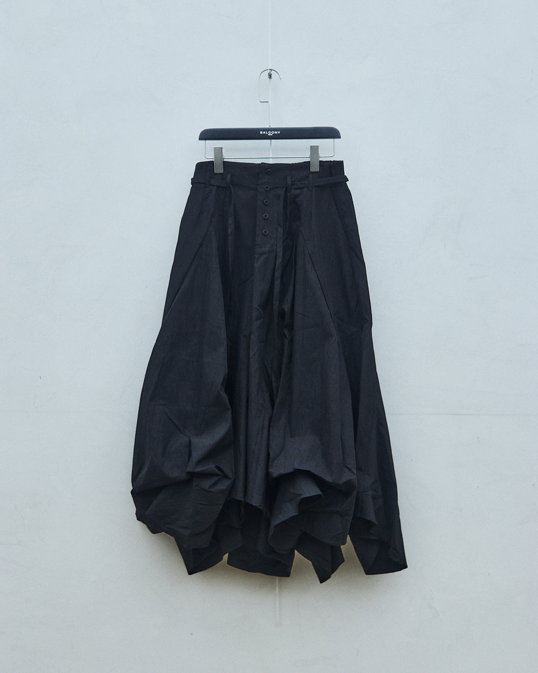 Ink-wash tulip skirt (black)