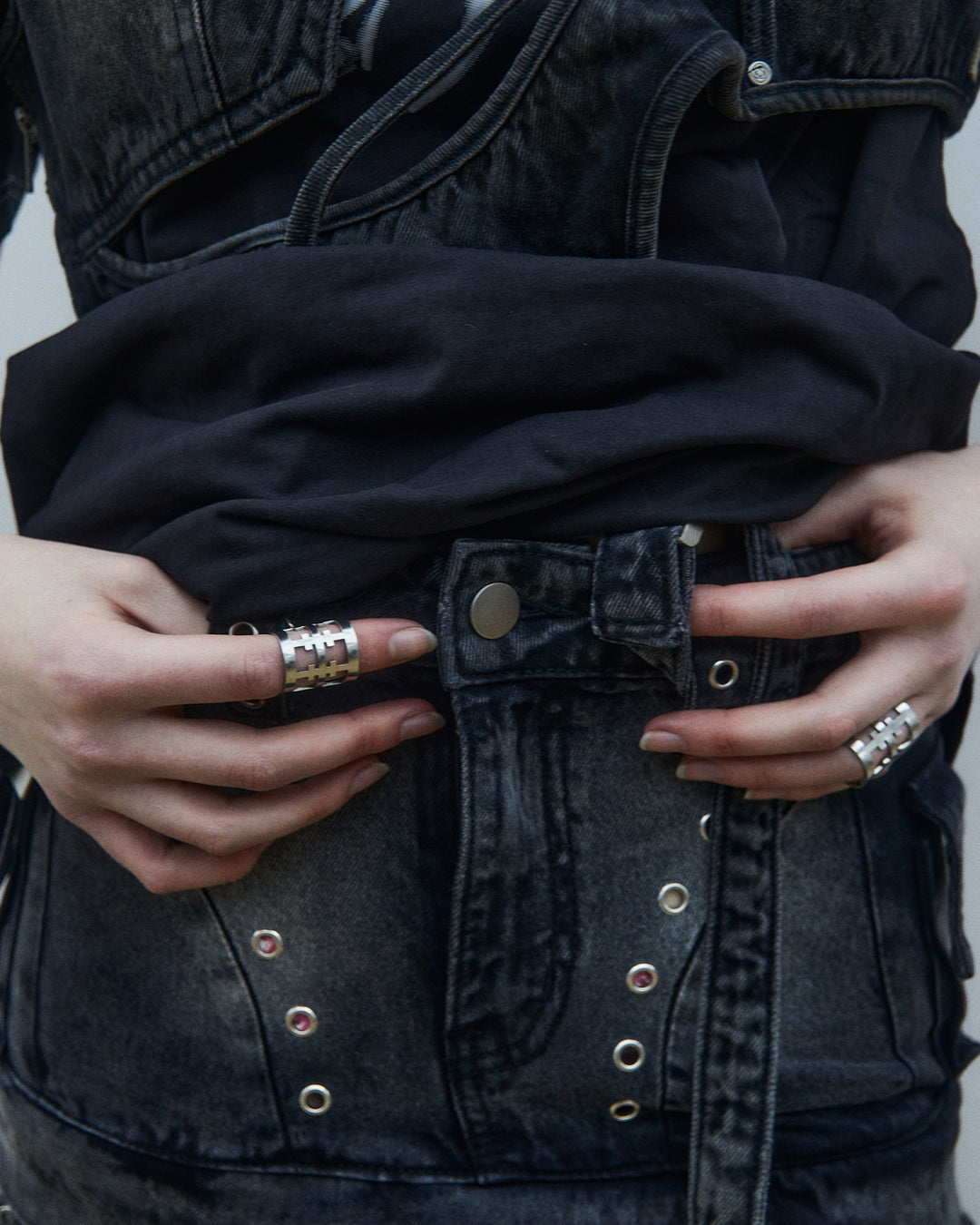 Flared convertible maxi skirt