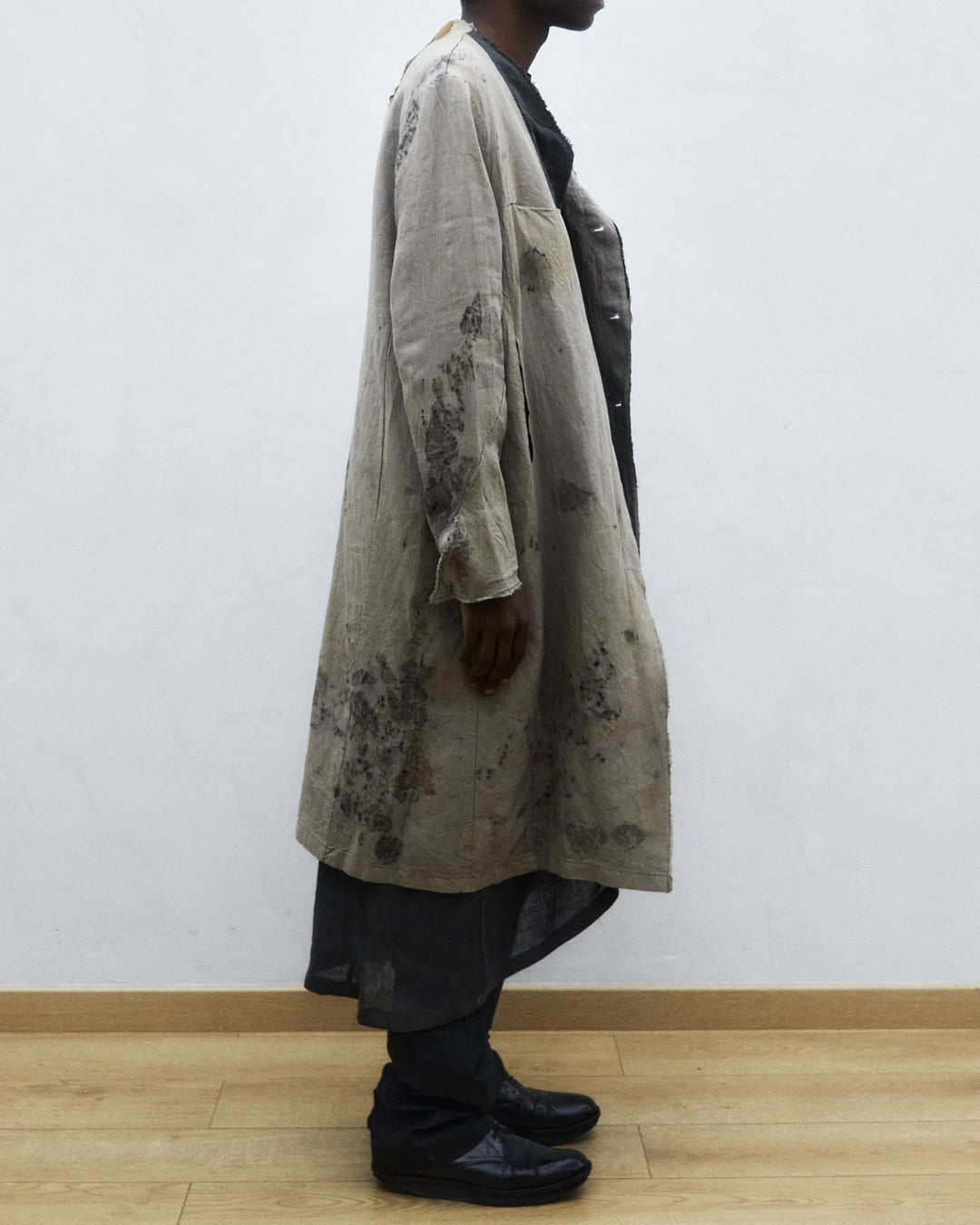 25SS SINGLE BREASTED ECO HEMP COAT