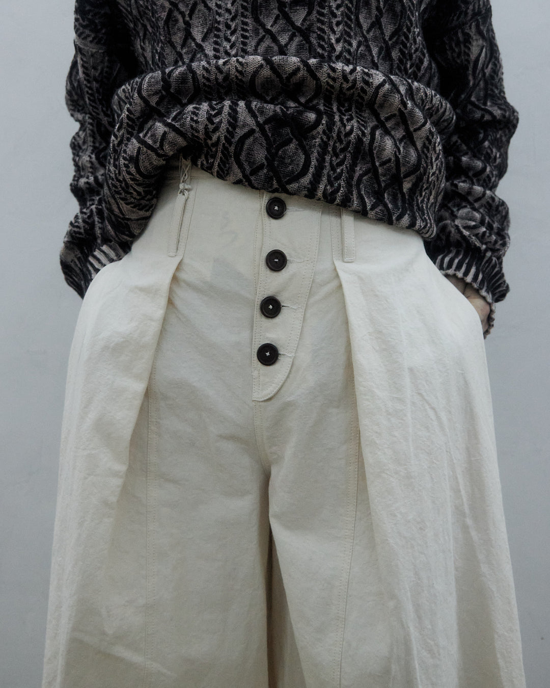Cotton Wide-Leg Trousers