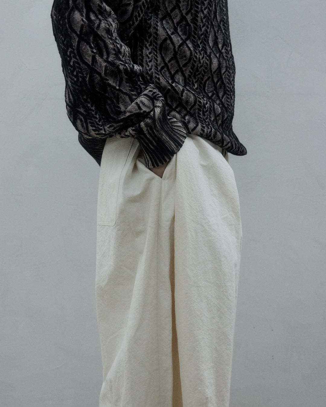 Cotton Wide-Leg Trousers