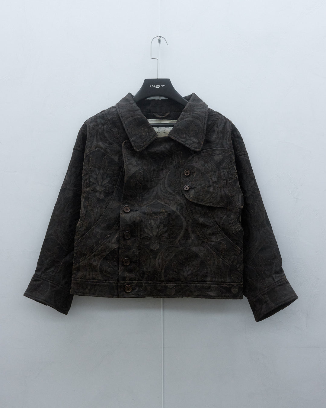 Gambiered Gauze Silk Bomber Jacket