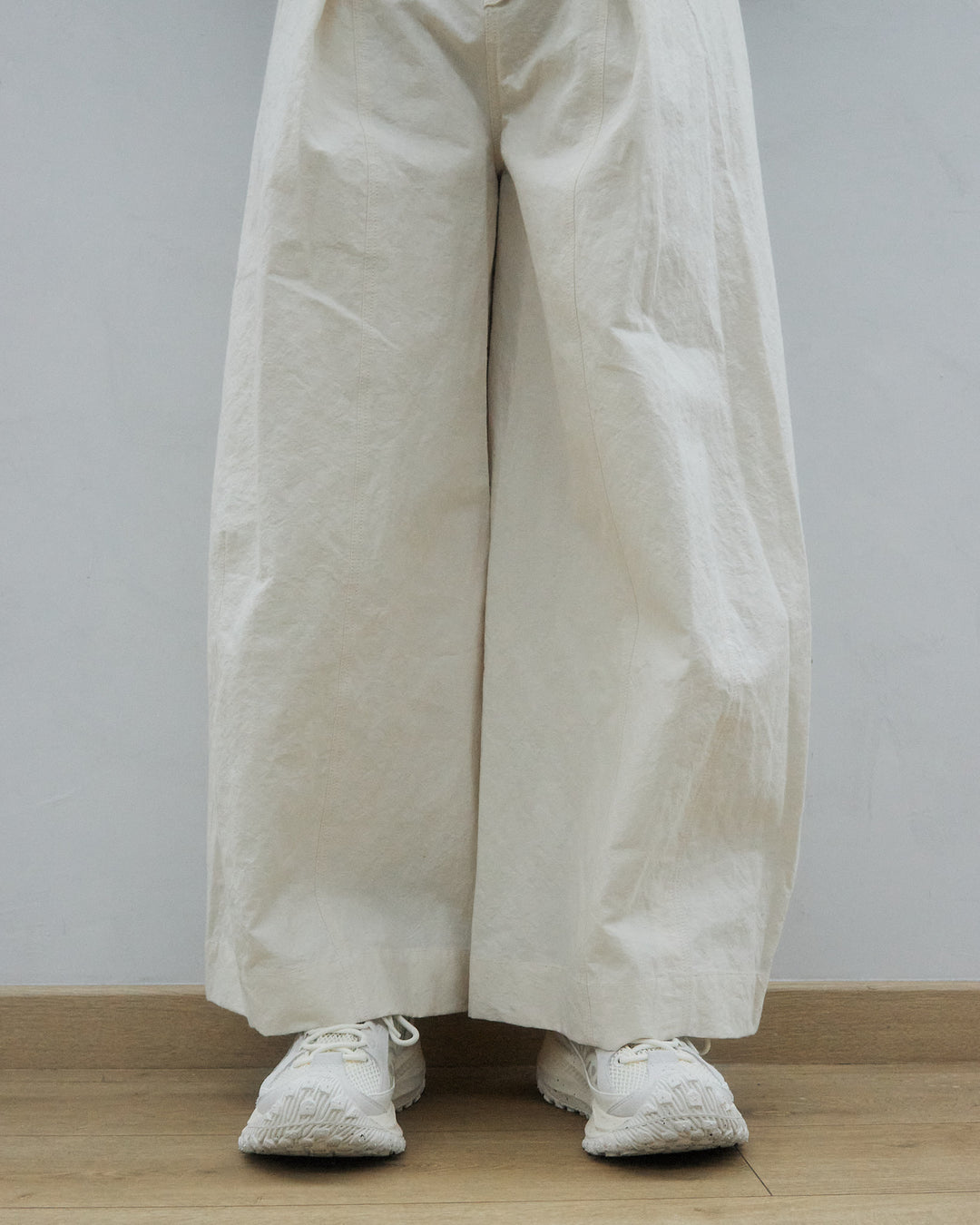 Cotton Wide-Leg Trousers