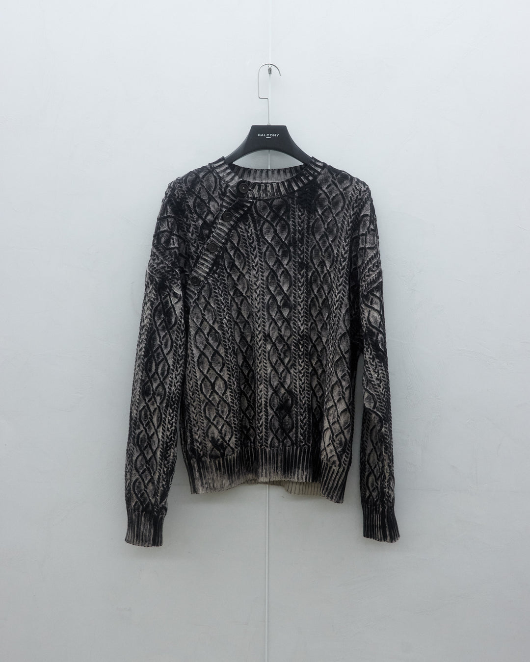 Hand Painted Slanted Collar Sweater