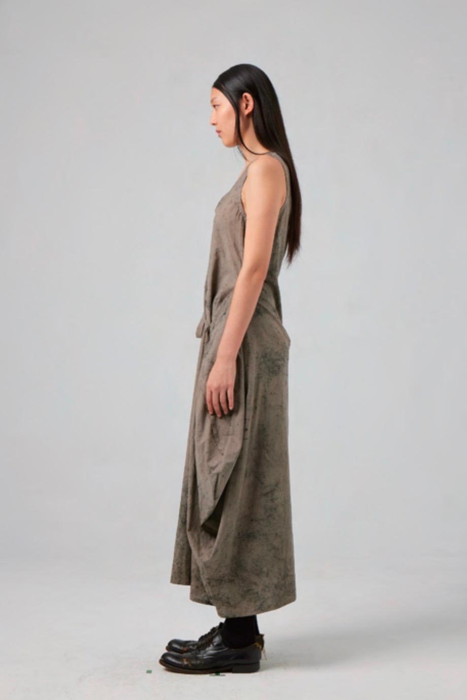 Asymmetrical Hand Dyed Strapped Dress