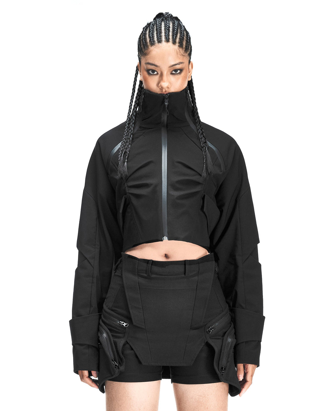 XIRVA CROPPED JACKET (Black)