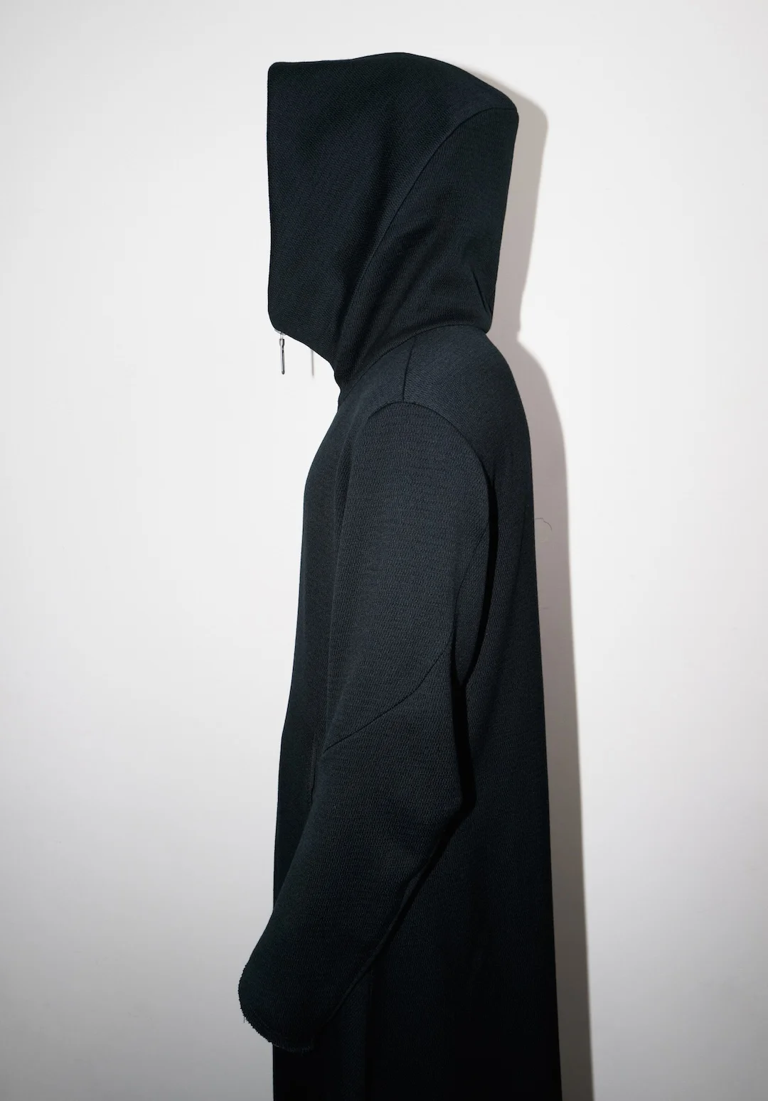 DISTORTED WOOL LONG COAT
