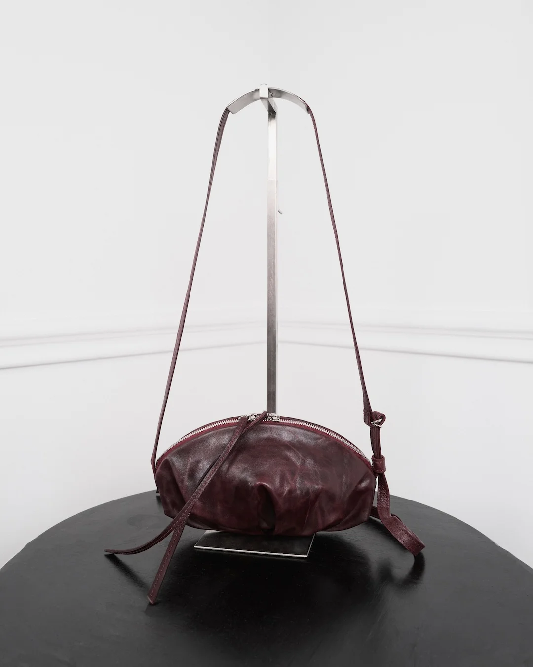 BURGUNDY EMILY CALF SKIN CLUTCH