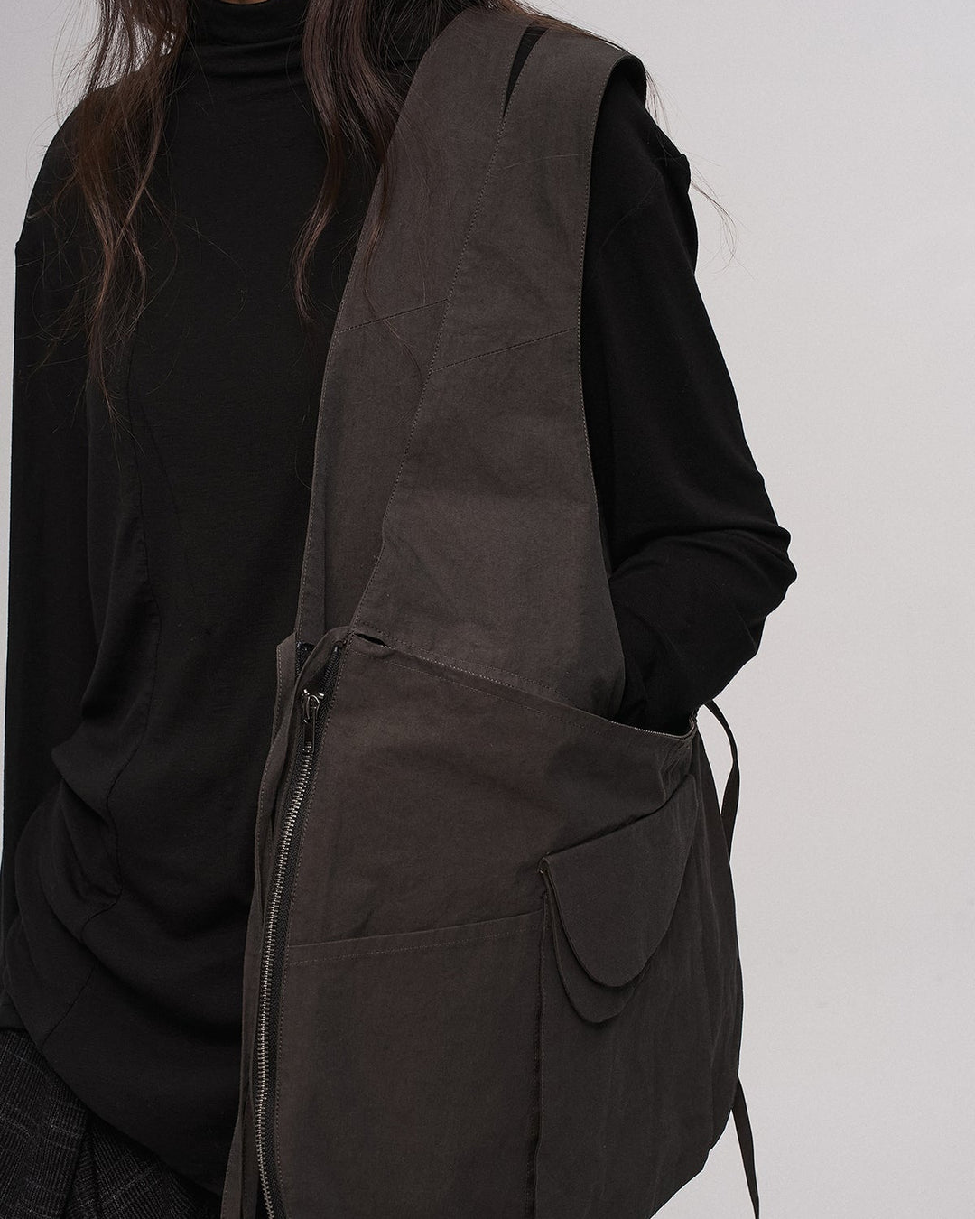 Tactical vest bag (black and green)