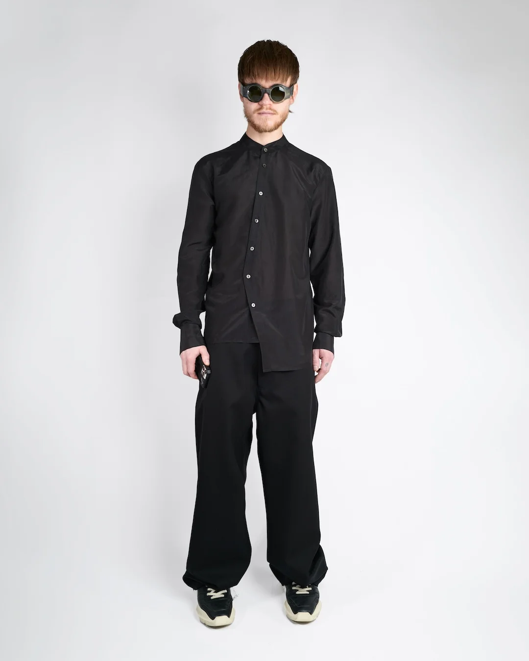 ASYMMETRIC BUTTON-UP SHIRT