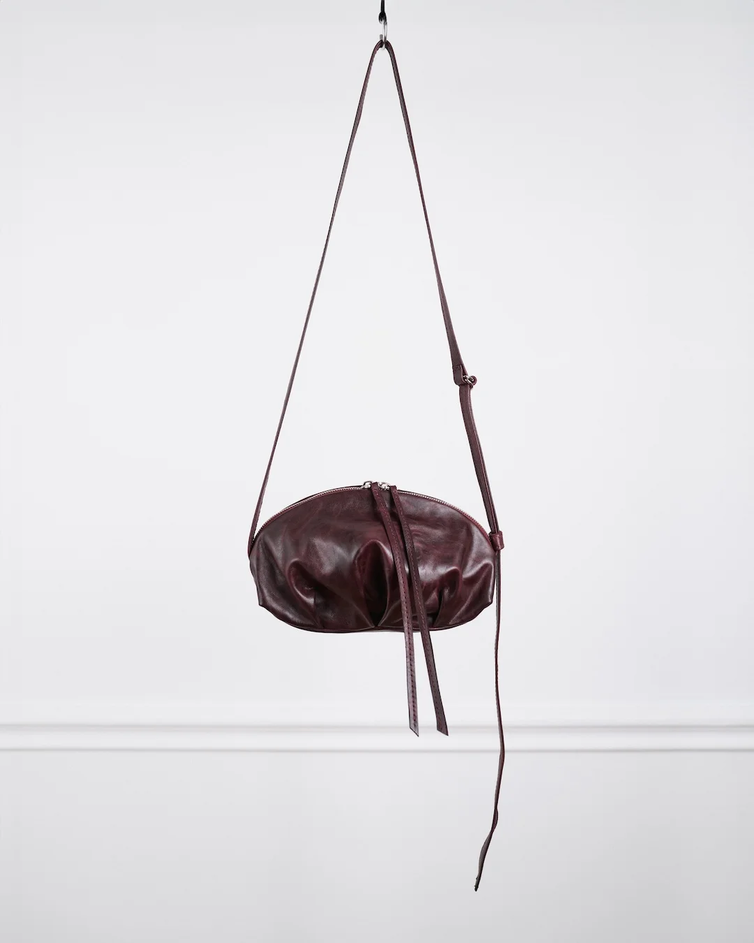 BURGUNDY EMILY CALF SKIN CLUTCH