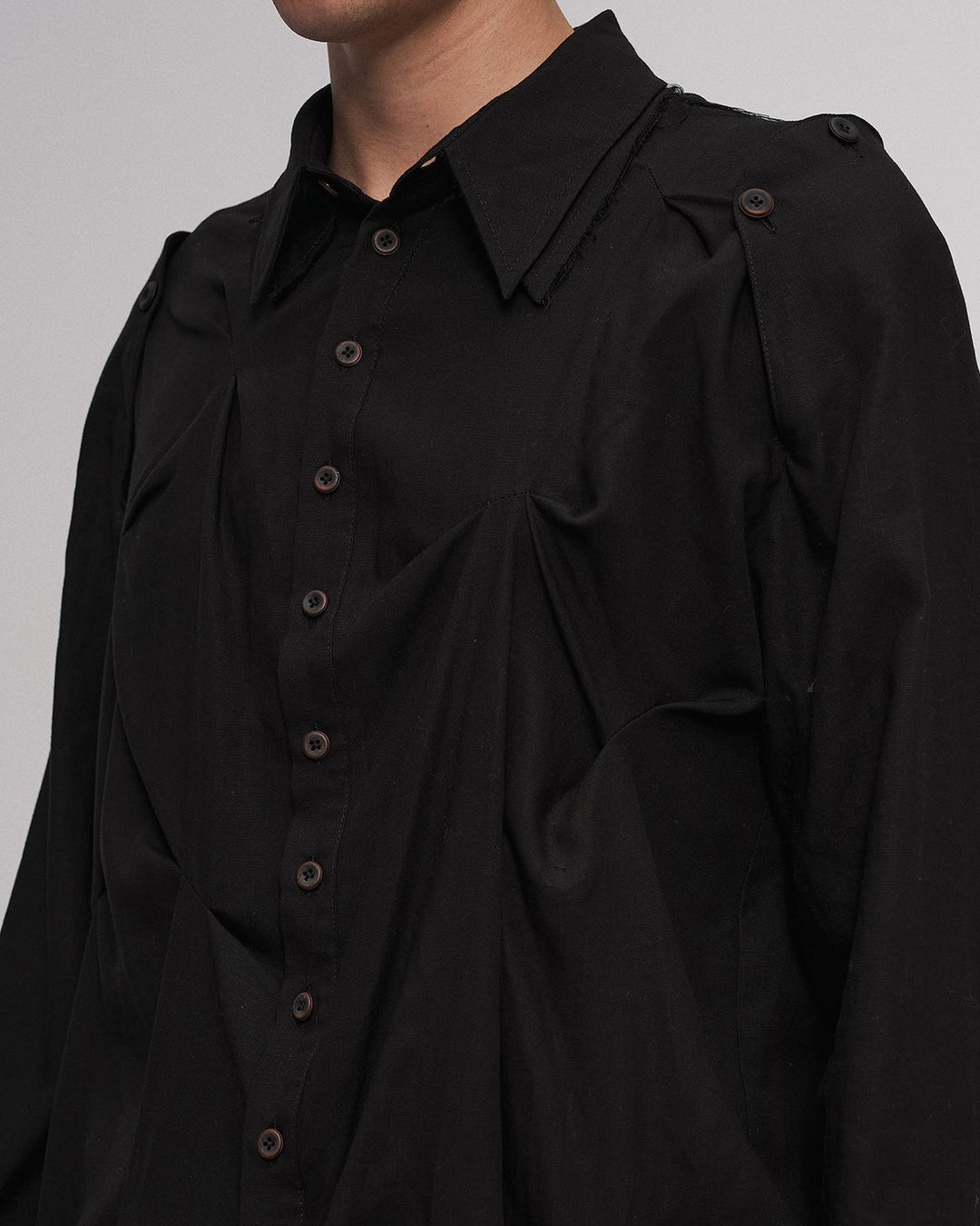 Firework-themed long-sleeved shirt (black)