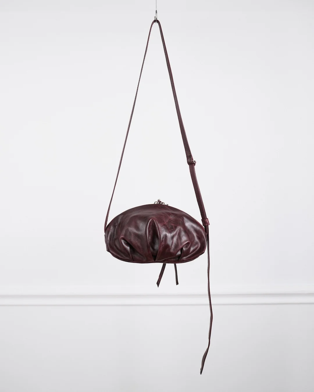 BURGUNDY EMILY CALF SKIN CLUTCH