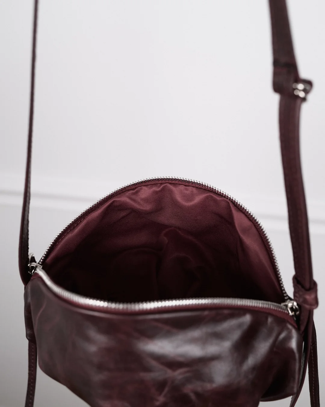 BURGUNDY EMILY CALF SKIN CLUTCH