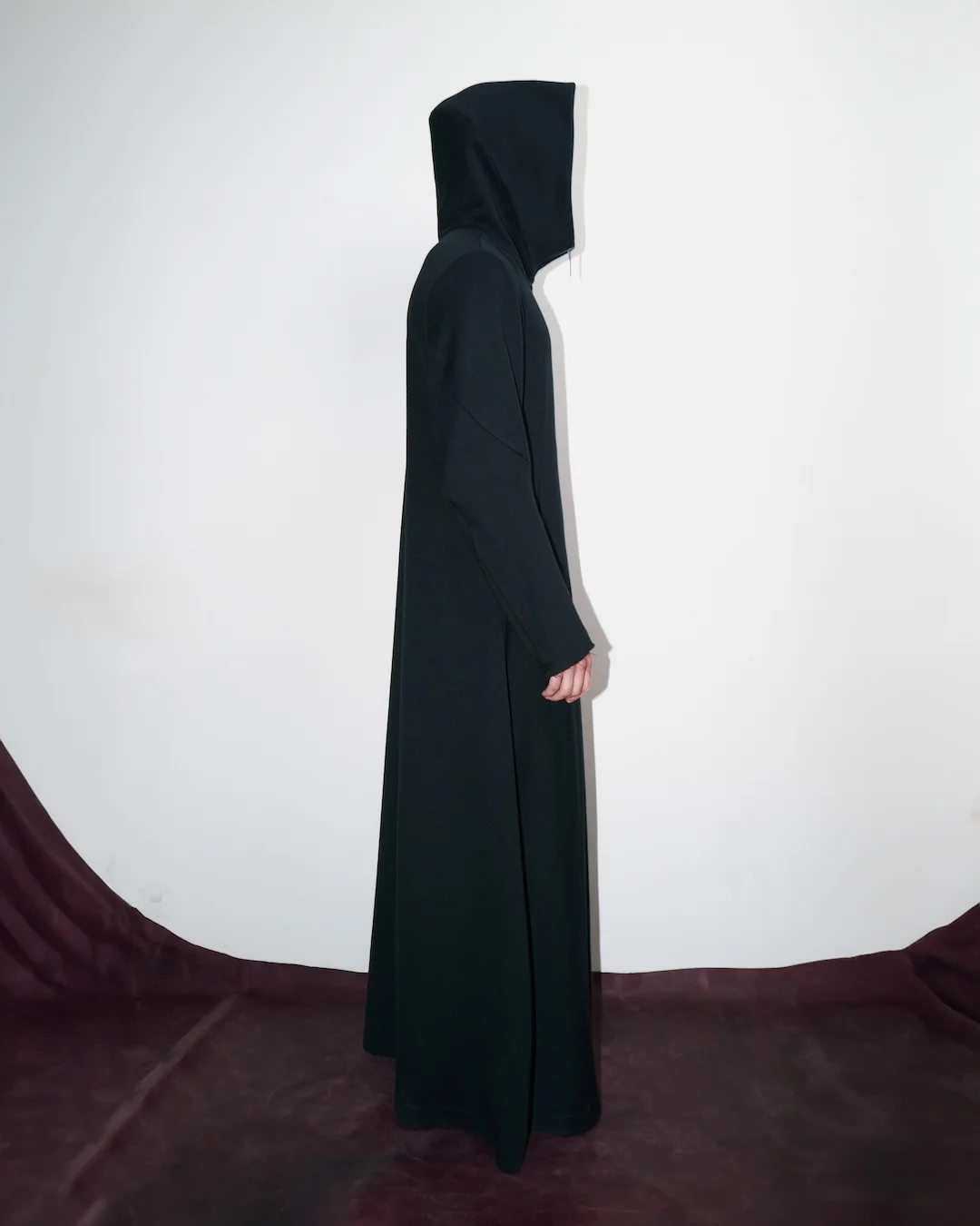 DISTORTED WOOL LONG COAT