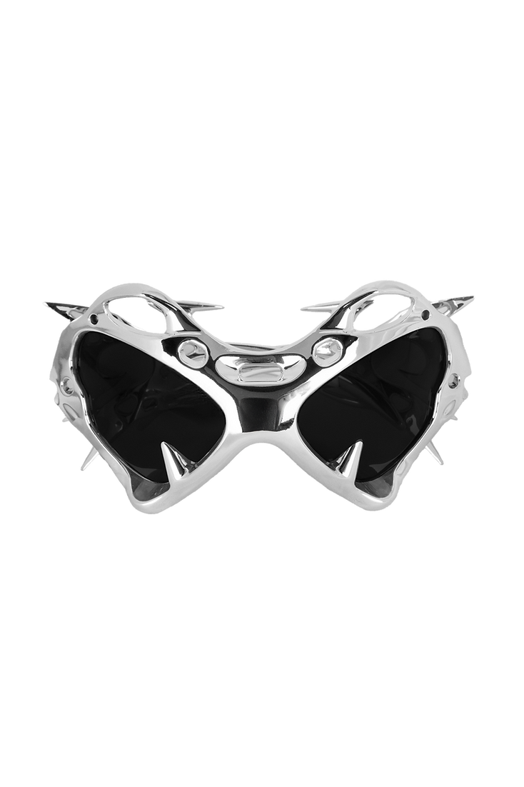 Sculptural Sunglasses Chrome