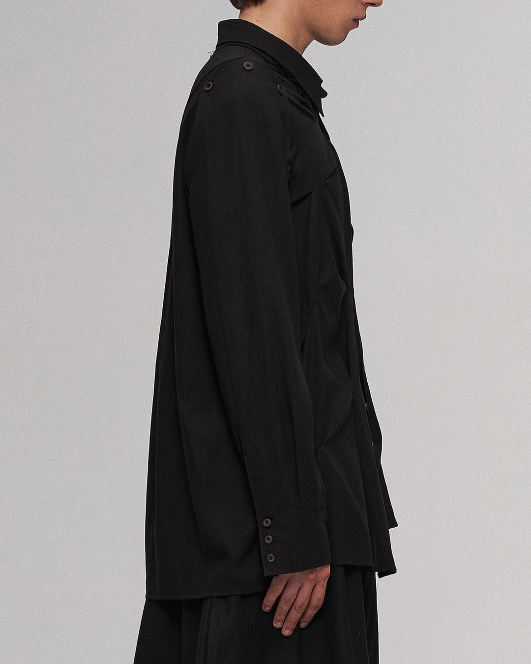 Firework-themed long-sleeved shirt (black)