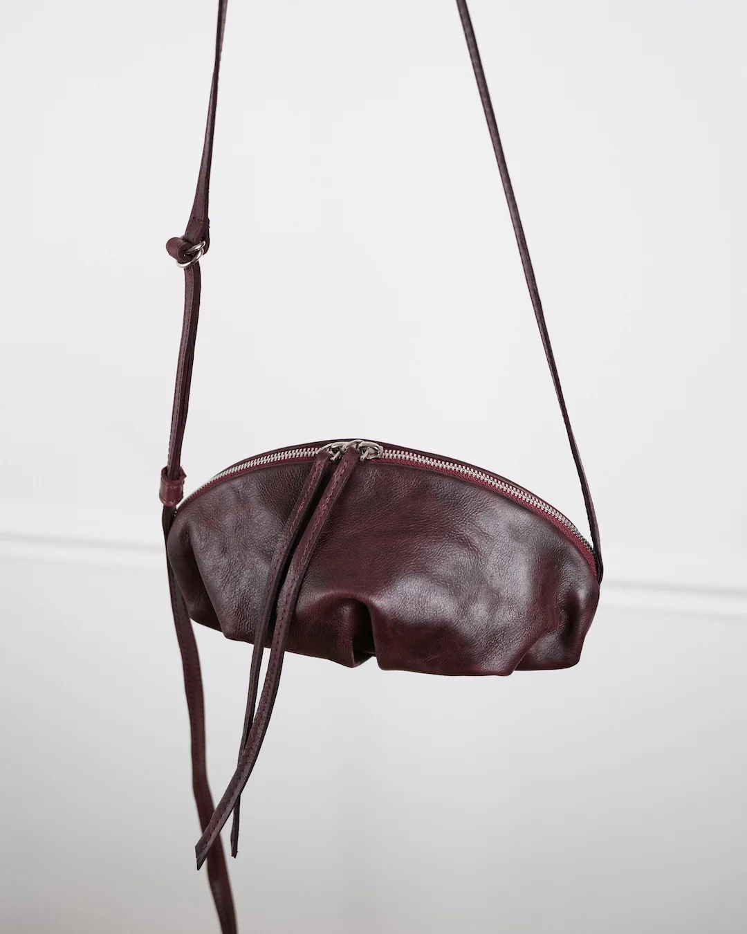 BURGUNDY EMILY CALF SKIN CLUTCH