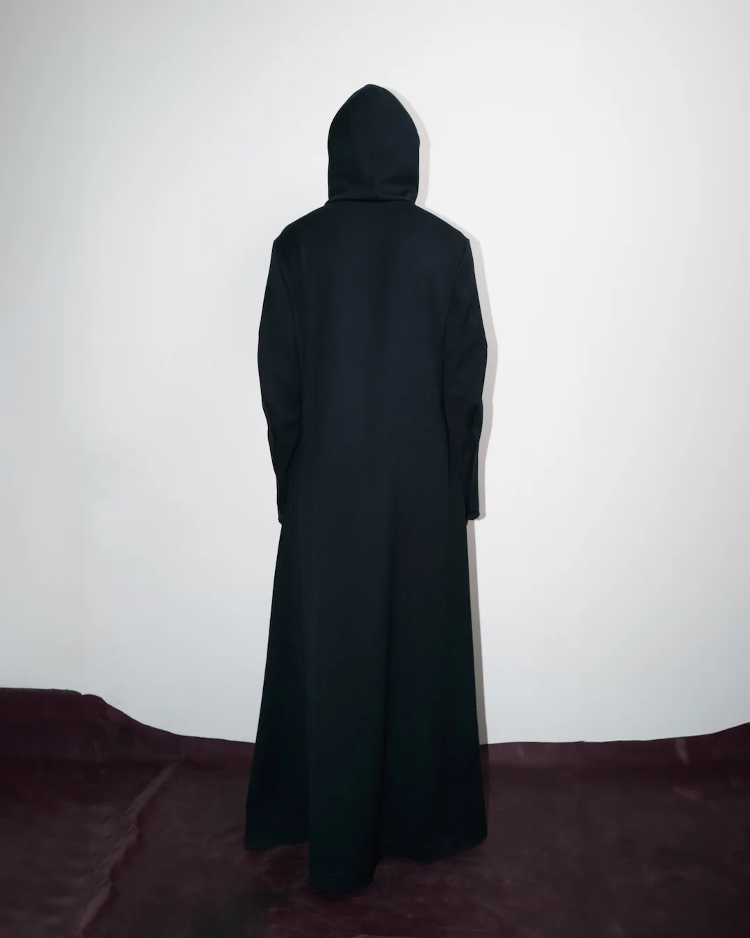 DISTORTED WOOL LONG COAT