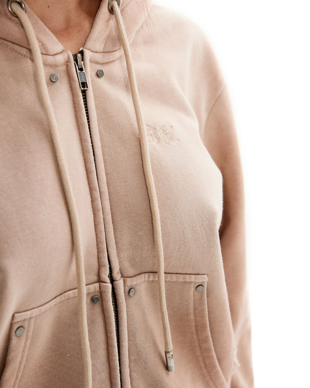 Small fit destroyed hoodie with ears